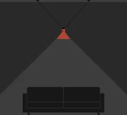 Suspension*DCW éditions Paris Suspension, Les Acrobates de Gras N°323 XL, , Ø32cm, H23cm - rouge/intérieur blanc