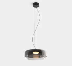 Suspension*LEDS C4 Suspension, Levels, 2 Bodies, , LED, dim, 2700-3000-4000K, 1255 lm, Ø42cm, H18cm - fumé