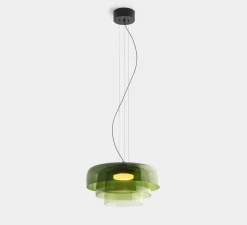 Suspension*LEDS C4 Suspension, Levels, 3 Bodies, , LED, dim, 2700-3000-4000K, 1381 lm, Ø42cm, H26cm - vert