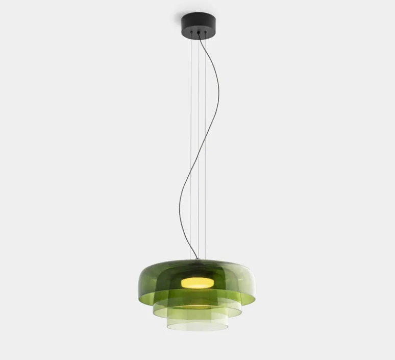 Suspension*LEDS C4 Suspension, Levels, 3 Bodies, , LED, dim, 2700-3000-4000K, 1381 lm, Ø42cm, H26cm - vert