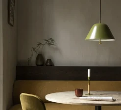 Suspension*Audo Copenhagen Suspension, Levitate, , Ø40cm, H28,8cm - vert sauge, laiton