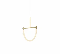 Suspension, Levity Arc80, laiton, LED, 2320K, 590 lm, L40cm, H57cm - Graypants