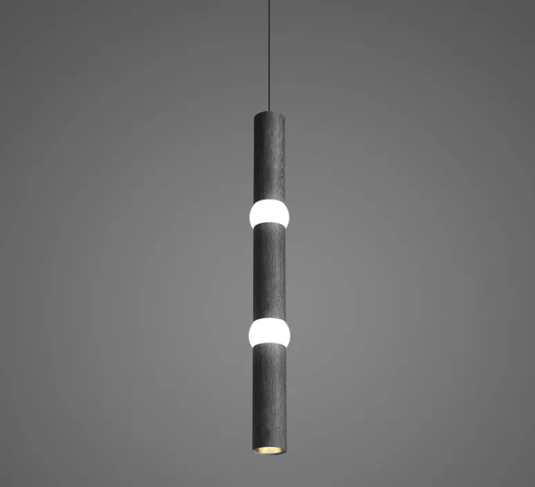 Suspension*Oblure Suspension, Lightbone L, , LED, Ø7,6cm, H83,6cm - noir