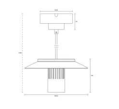 Suspension, Lille 24, lin, Ø24cm, H12,6cm - Pholc