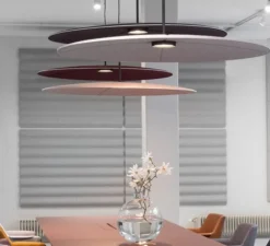 Suspension, Lily 120, marron, LED, 2700k, 900-1100lm, Ø120cm, H6,1cm - Abstracta