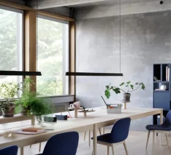 Suspension*Muuto Suspension, Linear, , LED, 3000K, 1060lm, L87,2cm, H5,4cm - noir