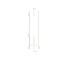 Suspension, Lines, blanc, LED, 2700K, 1440 lm, Ø1,9cm, H56,2cm - Nexia