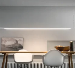 Suspension*Nemo Lighting Suspension, Linescapes, horizontal, , LED, 3000K, 1765lm, dimmable, L200cm, H2cm - blanc