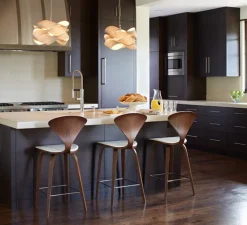 Suspension, Link, Blanc ivoire, câble noir, Ø46cm, H28cm - LZF