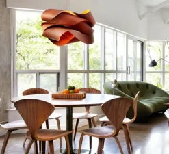 Suspension, Link, bois naturel de cerisier, Ø69cm, H40cm - LZF