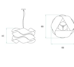 Suspension*LZF Suspension, Link Large, , Ø69cm, H40cm - rouge