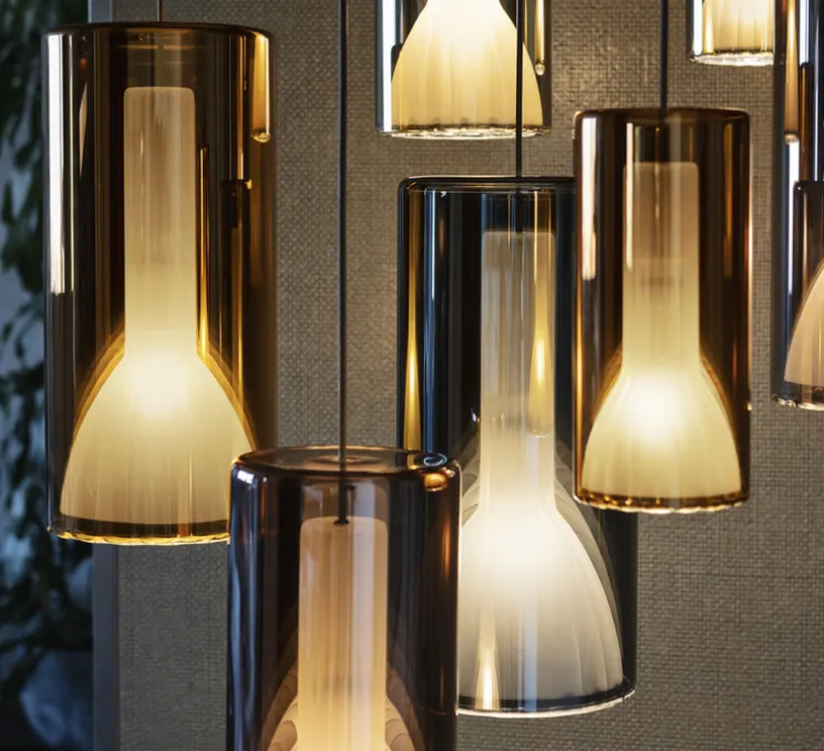 Suspension, Lit, Large, bleu, Ø20cm, H42cm - Penta