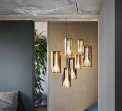 Suspension, Lit, Large, orange, Ø20cm, H42cm - Penta