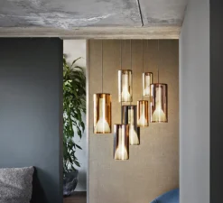 Suspension*Penta Suspension, Lit, Small, , Ø12cm, H26cm - or