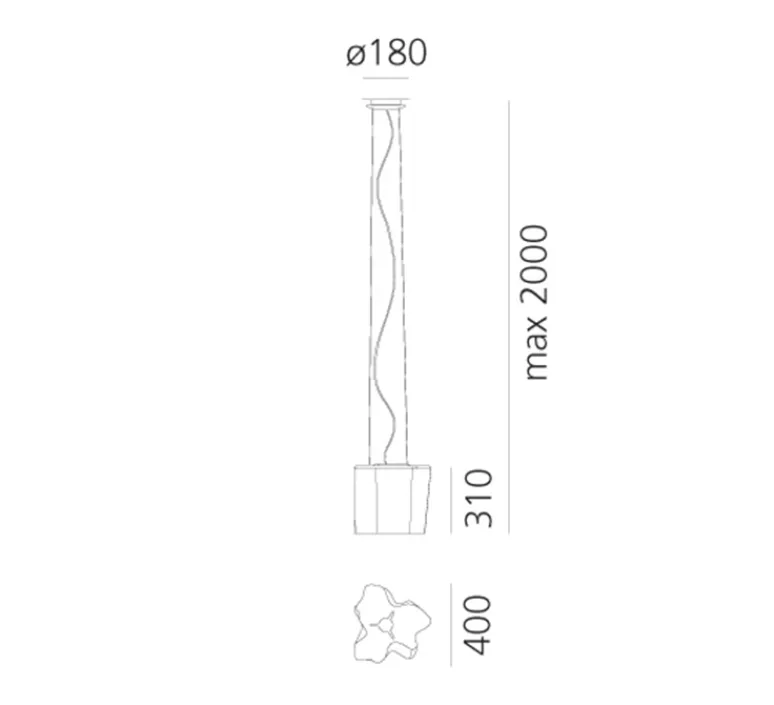 Suspension*Artemide Suspension, Logico, , Ø40cm, H31cm - fumé
