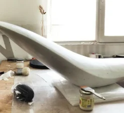 Suspension, L'oiseau grand, blanc, L157cm, H32,5cm - Céline Wright