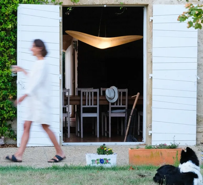 Suspension*Celine Wright Suspension, L'oiseau petit, , L80cm, H17cm - Céline Wright blanc