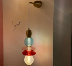 Enfants|Suspension*Elements lighting Suspension, Léonor verticale, , Ø15cm, H39,7cm - bleu, rouge, opaque