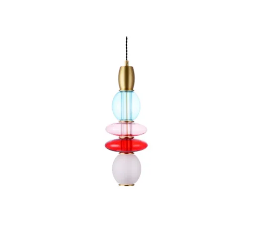 Enfants|Suspension*Elements lighting Suspension, Léonor verticale, , Ø15cm, H39,7cm - bleu, rouge, opaque