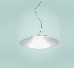 Suspension*Fabbian Suspension, Loop F35, , LED, dim, 3000K, lm, Ø45cm, H10cm - transparent, noir