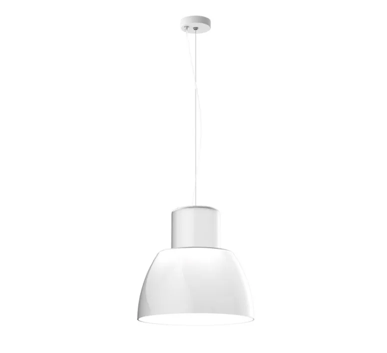 Suspension*Nemo Lighting Suspension, Lorosae, réédition d'Alavaro Siza, , Ø40cm, H39cm - blanc jasmin