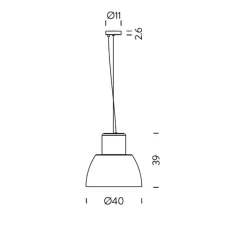 Suspension*Nemo Lighting Suspension, Lorosae, réédition d'Alavaro Siza, , Ø40cm, H39cm - blanc jasmin