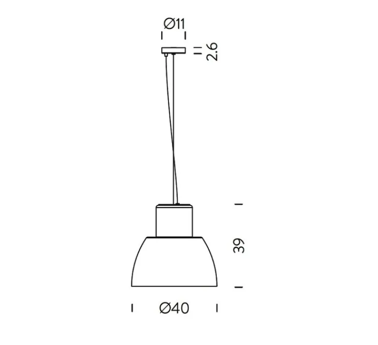 Suspension*Nemo Lighting Suspension, Lorosae, réédition d'Alavaro Siza, , Ø40cm, H39cm - blanc jasmin