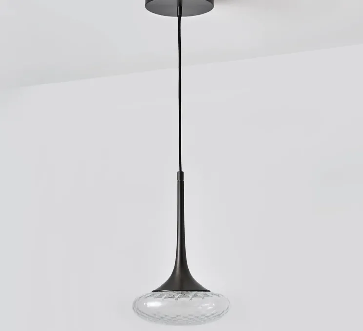 Suspension, Louis XS, graphite satiné, opale et écaille, LED, dim, 2700K, 1500 lm, Ø24cm, H36cm - CVL