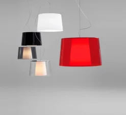 Suspension, L001S, rouge, Ø52cm, H35cm - Pedrali