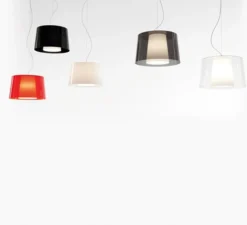 Suspension, L001S, rouge, Ø52cm, H35cm - Pedrali