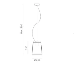 Suspension*Pedrali Suspension, L001S, , Ø26,5cm, H35cm - violet
