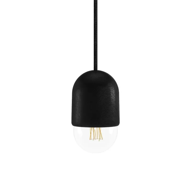 Suspension, luce medium, Chêne noir, Ø10,5cm, H20,5cm - Hartô