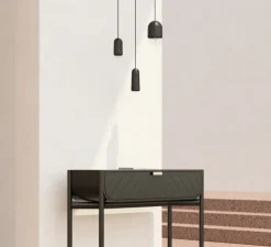 Suspension, luce medium, Chêne noir, Ø10,5cm, H20,5cm - Hartô