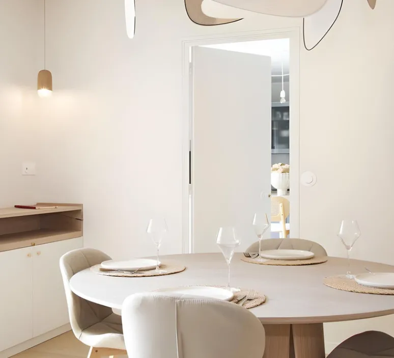 Suspension*Hartô Suspension, Luce Medium, , 2800K, 400lm, H18cm, Ø10cm - chêne massif