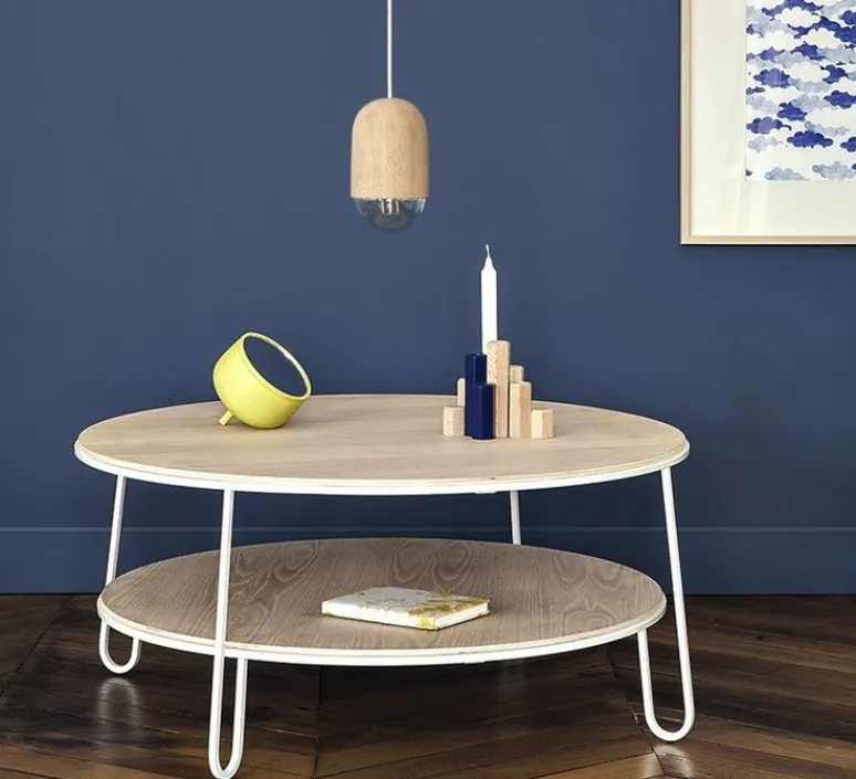 Suspension*Hartô Suspension, Luce Medium, , 2800K, 400lm, H18cm, Ø10cm - chêne massif