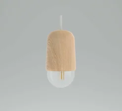 Suspension*Hartô Suspension, Luce Medium, , 2800K, 400lm, H18cm, Ø10cm - chêne massif