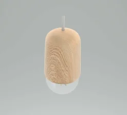 Suspension*Hartô Suspension, Luce Medium, , 2800K, 400lm, H18cm, Ø10cm - chêne massif