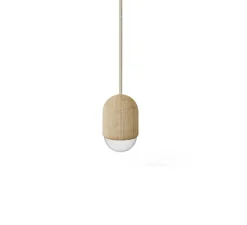 Suspension*Hartô Suspension, Luce Medium, , 2800K, 400lm, H18cm, Ø10cm - chêne massif