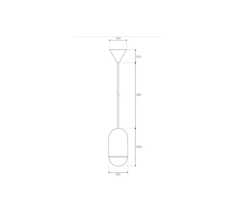 Suspension*Hartô Suspension, Luce Medium, , 2800K, 400lm, H18cm, Ø10cm - chêne massif