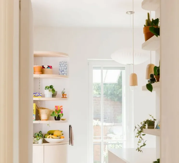 Suspension, Luce Small, chêne massif, 2800K, 400lm, H14cm, Ø6cm - Hartô