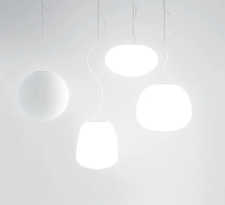 Suspension, Lumi_Poga, blanc, 3000K, Ø42cm, H22cm - FABBIAN