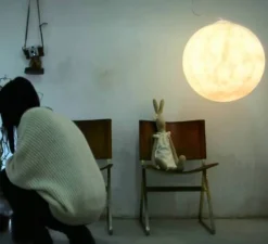 Suspension*In-es.artdesign Suspension, Luna 1, , ø35cm, h35cm - blanc