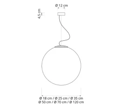 Suspension*In-es.artdesign Suspension, Luna 1, , ø35cm, h35cm - blanc