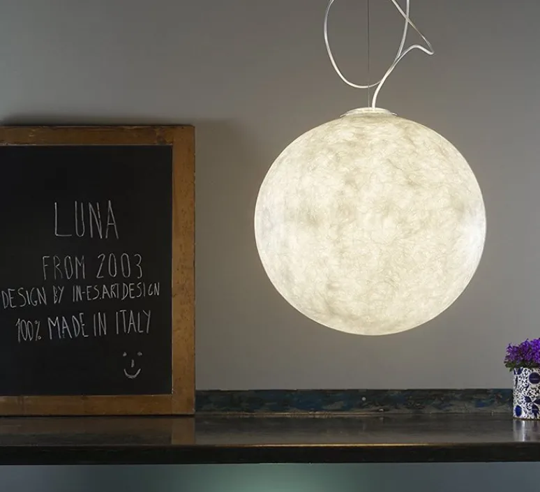 Suspension*In-es.artdesign Suspension, Luna 3, , ø70cm, H70cm - blanc