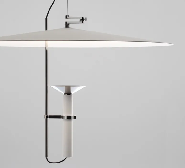 Suspension*Stilnovo Suspension, Luna, , LED, dim, 3000K, 3015 lm, Ø65cm, H43,6cm - blanc, chrome
