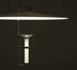 Suspension*Stilnovo Suspension, Luna, , LED, dim, 3000K, 3015 lm, Ø65cm, H43,6cm - blanc, chrome