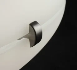 Suspension, Luna, blanc, nickel satiné, LED, 2700K, 4563lm, Ø50cm, H22cm - Tato Italia