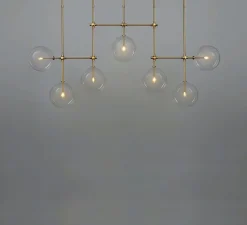 Suspension, Lustre, Soap B7 LG, Laiton laqué bruni, L183,3cm, H102cm - Schwung