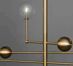 Suspension, Lustre, Universe, Laiton laqué bruni, L128,2cm, H87,5cm - Schwung