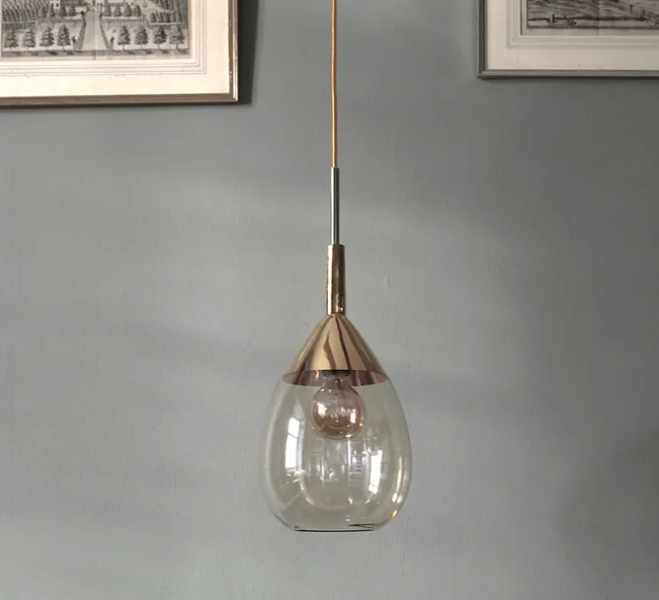 Suspension, Lute M, or fumé, H49cm, Ø22cm - Ebb and Flow